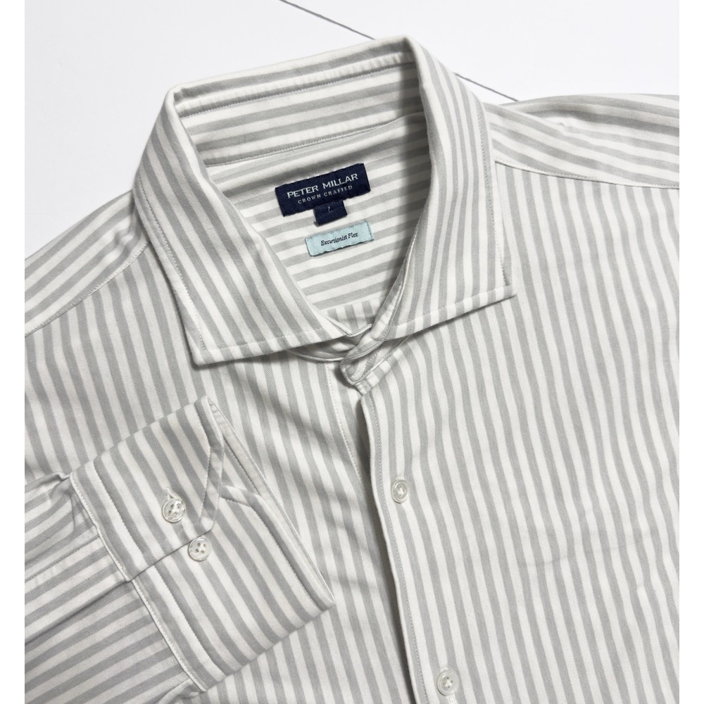 Peter Millar Mens Crown Crafted Excursionist Flex Button Down Shirt Size L $275